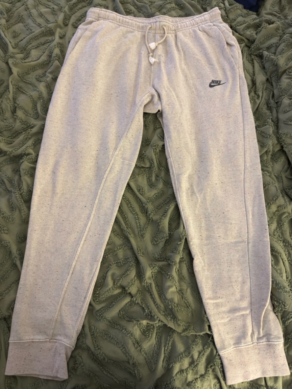 Nike Slim Speckled Joggers Sweatpants Large Limestone Mens DQ4665-250